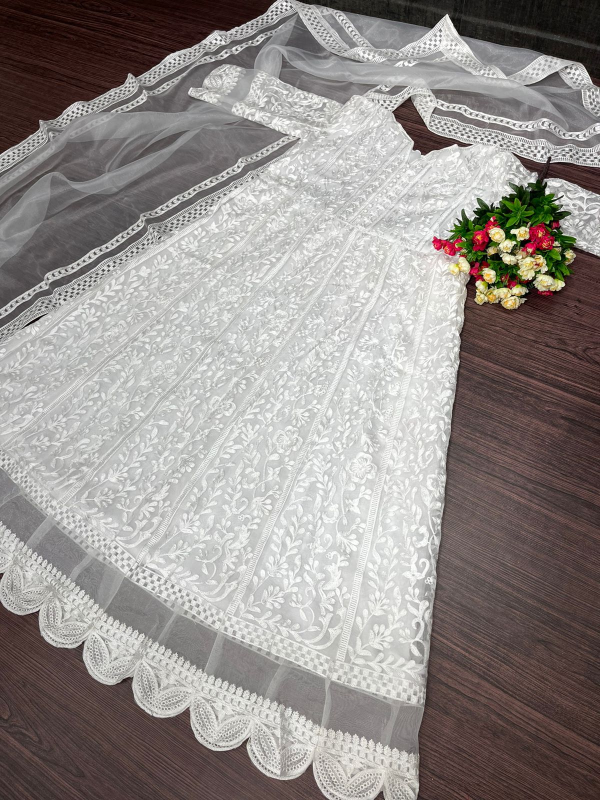 Krishi Heavy Organza Anarkali Kurti With Dupatta Catalog
